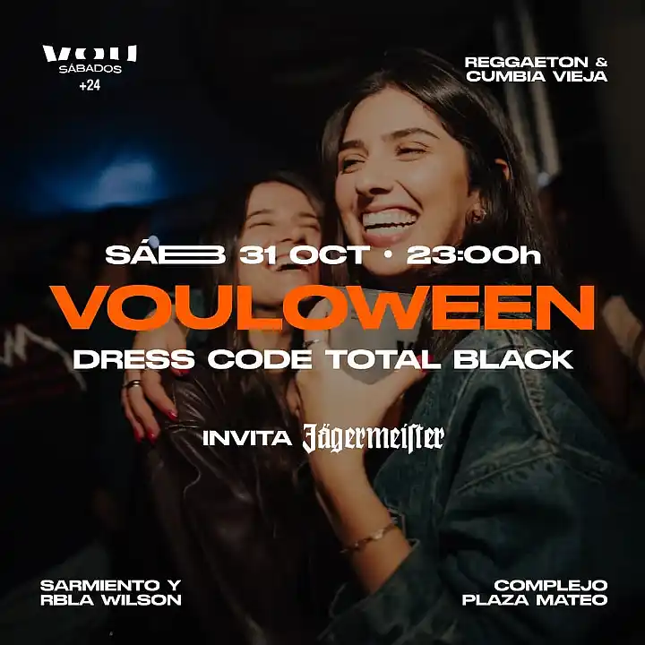 Flyer de SÁBADO 31 DE OCTUBRE – VOULOWEEN - REGGAETON & CUMBIA VIEJA