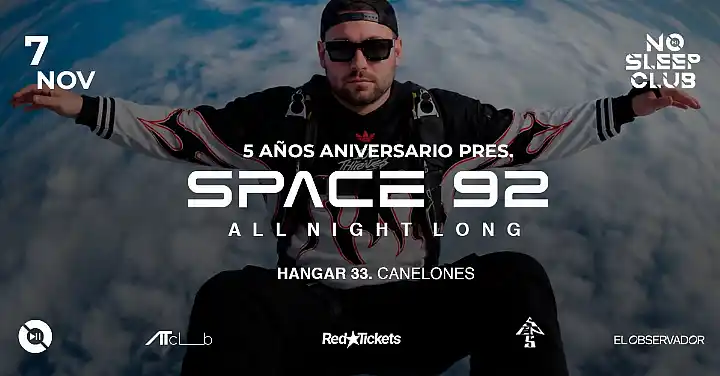 Flyer de SPACE 92 ALL NIGHT LONG x NO SLEEP CLUB