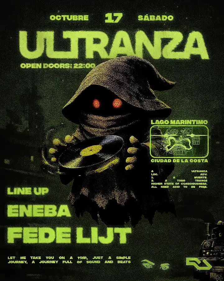 Flyer de ULTRANZA at Lago Marintimo w/ FEDE LIJT & ENEBA