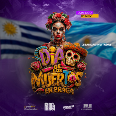 Flyer de Día de los muertos en Praga