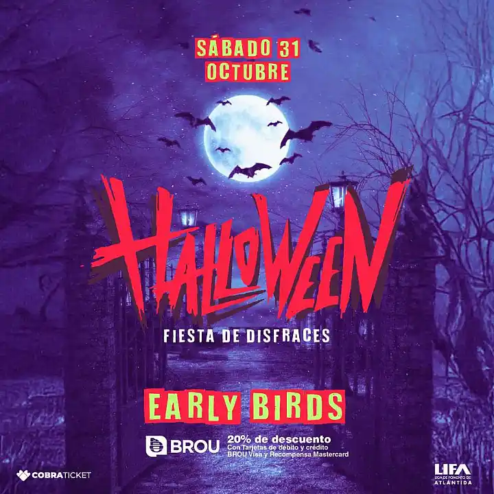 Flyer de HALLOWEEN - Piedra lisa