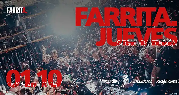 Flyer de FARRITA. JUEVES 1/10
