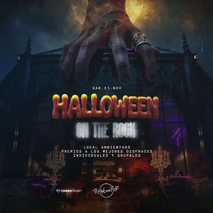 Flyer de Halloween - Rock and Pop