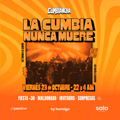Flyer de CUMBIANCHA - LA CUMBIA NUNCA MUERE