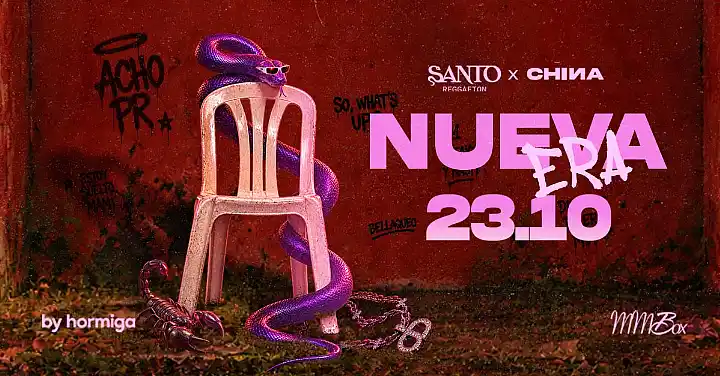 Flyer de LA CHINA 23.10 - SANTO REGGAETON NEW ERA