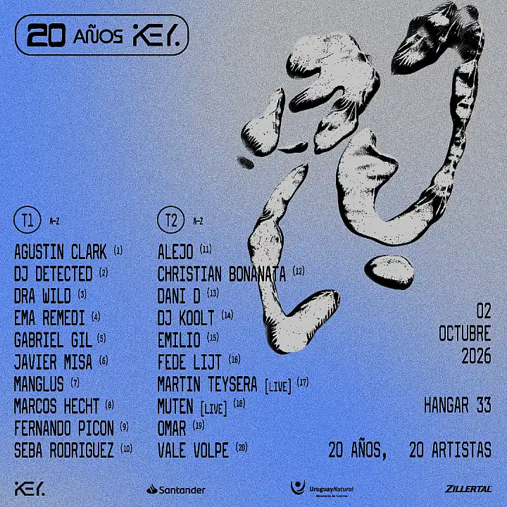 Flyer de Key - 20 años, 20 artistas