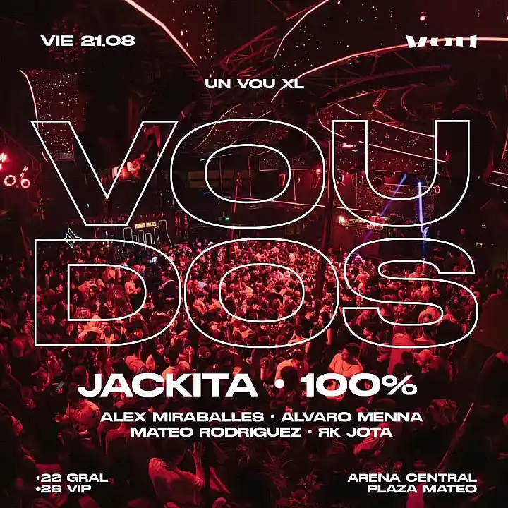 Flyer de VOU 2 AÑOS