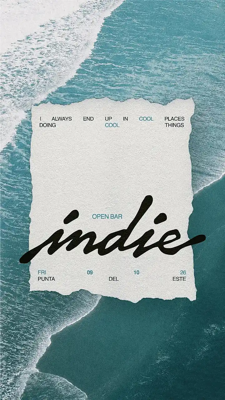 Flyer de INDIE - Punta del Este