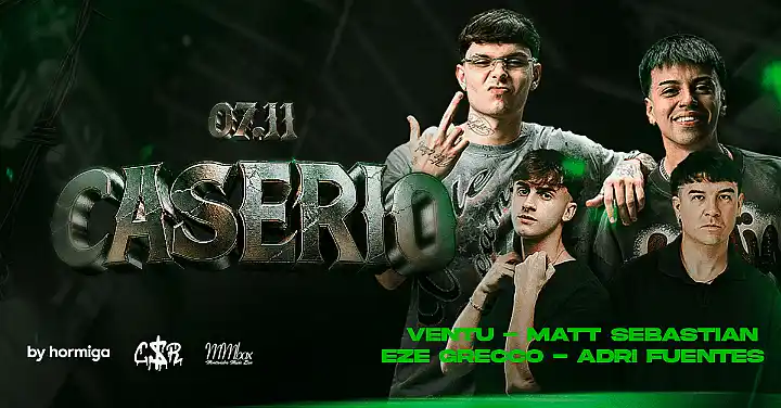 Flyer de ÚLTIMO CASERÍO - MATT SEBASTIAN X VENTU