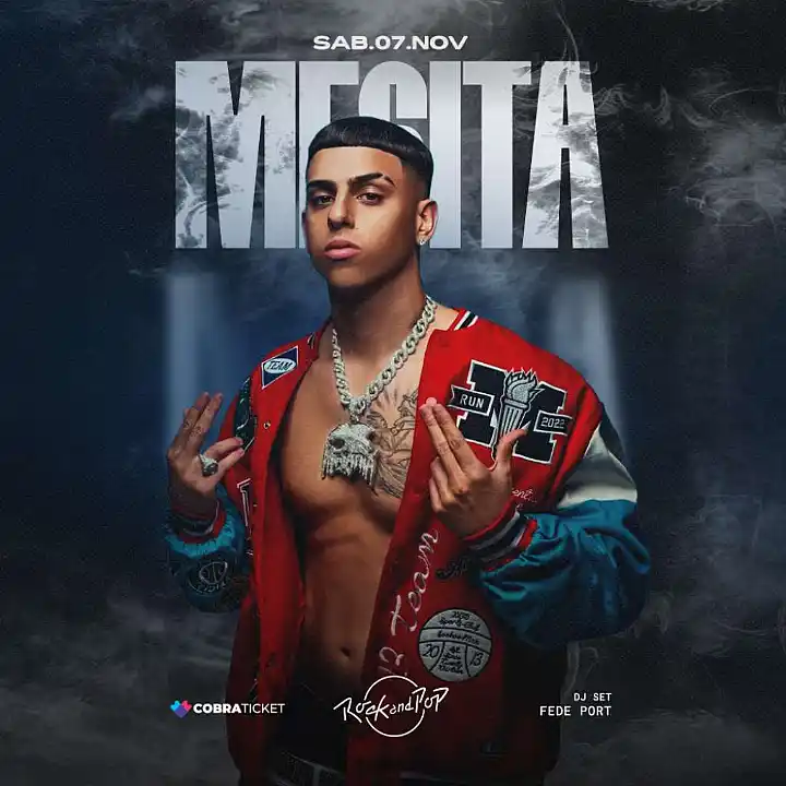Flyer de Mesita en Rock and Pop